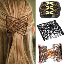 Load image into Gallery viewer, 3 PCS Woman Elastic Magic DIY Vintage Headband Fashion Hair Maker Bun Hair Combs Metal Hairpins Hair Accessories