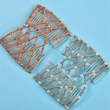 Load image into Gallery viewer, 3 PCS Woman Elastic Magic DIY Vintage Headband Fashion Hair Maker Bun Hair Combs Metal Hairpins Hair Accessories