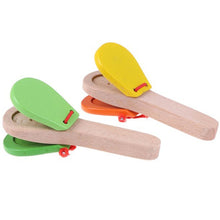 Load image into Gallery viewer, 4 PCS Creative Wooden Castanets Clapper Children Early Education Music Toys, Random Color