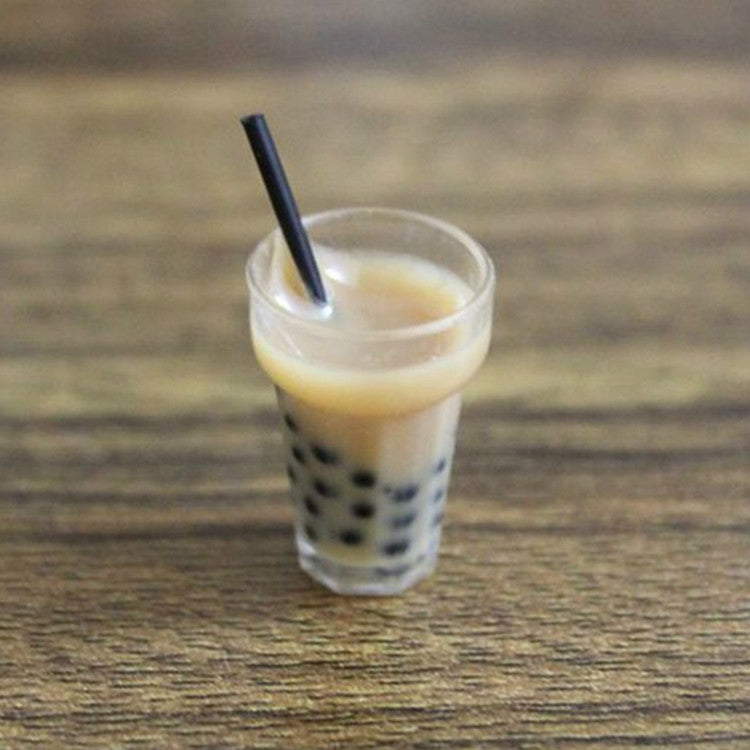 3 PCS Miniature Food Toy Scene Model Mini Simulation Pearl Milk Tea