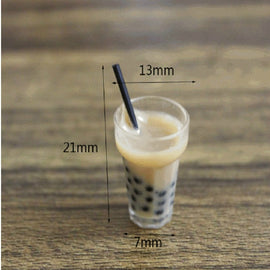 3 PCS Miniature Food Toy Scene Model Mini Simulation Pearl Milk Tea