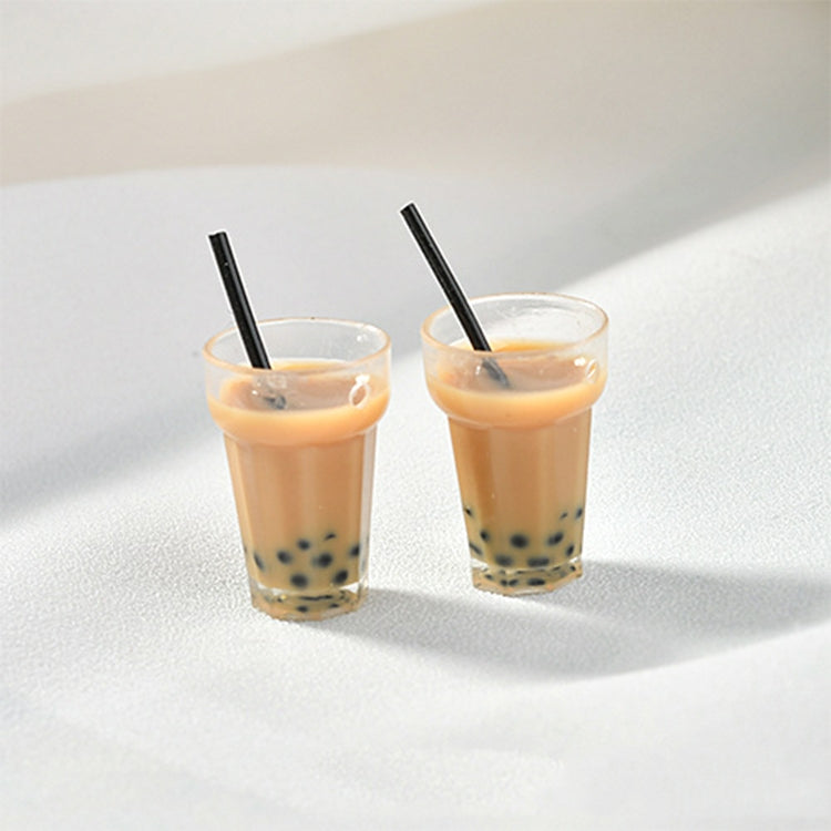 3 PCS Miniature Food Toy Scene Model Mini Simulation Pearl Milk Tea