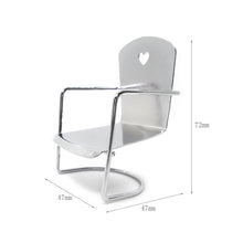 Load image into Gallery viewer, 3 PCS 1:12 Doll House Miniature Iron Chair Model