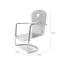 3 PCS 1:12 Doll House Miniature Iron Chair Model
