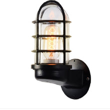 Load image into Gallery viewer, Retro Industrial Cage Wall Lamp Attic Interior Lighting Iron Copper Wall Lamp without Bulb, Black, Bronze