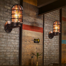 Load image into Gallery viewer, Retro Industrial Cage Wall Lamp Attic Interior Lighting Iron Copper Wall Lamp without Bulb, Black, Bronze