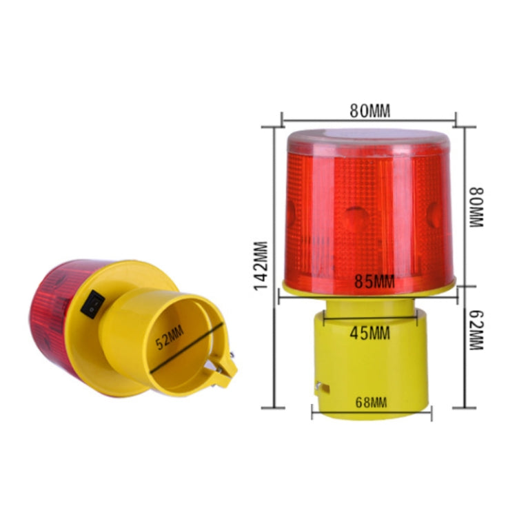 Night Solar Warning Construction Safety Warn Flash Lights Signal Light, Screw (Red), Sleeve (Red), Slim handle (Red), Magnet (Red), Crude (Red)