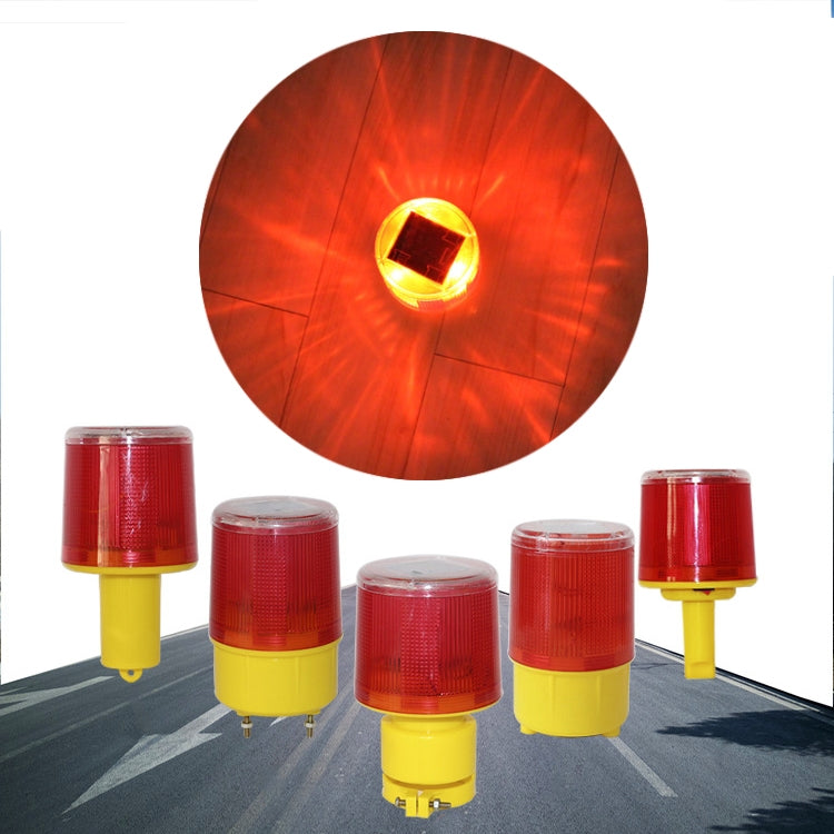 Night Solar Warning Construction Safety Warn Flash Lights Signal Light, Screw (Red), Sleeve (Red), Slim handle (Red), Magnet (Red), Crude (Red)