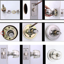 Load image into Gallery viewer, Ball Lock Indoor Bedroom Door Ball Lock Stainless Steel Bathroom Door Lock, Center Distance 60mm, Center Distance 70mm