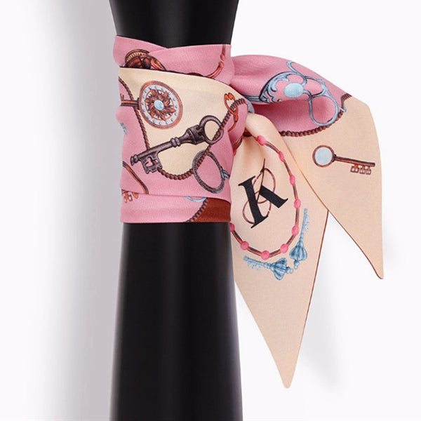 Letter Tarot Small Scarf for Women, Width: 6.2cm