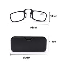 Load image into Gallery viewer, 2 PCS TR90 Pince-nez Reading Glasses Presbyopic Glasses with Portable Box