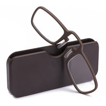 Load image into Gallery viewer, 2 PCS TR90 Pince-nez Reading Glasses Presbyopic Glasses with Portable Box