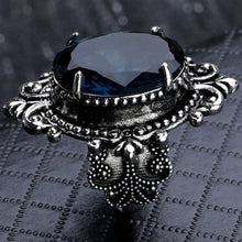 Load image into Gallery viewer, Vintage Goose Egg-shaped Sea Blue Topaz Ring, 10, 6, 7, 8, 9