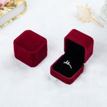 Load image into Gallery viewer, 3 PCS Wedding Jewelry Accessories Squre Velvet Jewelry Box Jewelry Display Case Gift Boxes Ring Earrings Box