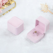 Load image into Gallery viewer, 3 PCS Wedding Jewelry Accessories Squre Velvet Jewelry Box Jewelry Display Case Gift Boxes Ring Earrings Box