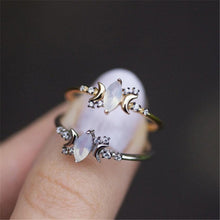 Load image into Gallery viewer, White Opal Ring Women Crystals Engagement Rings, 10, 11, 5, 6, 7, 8, 9