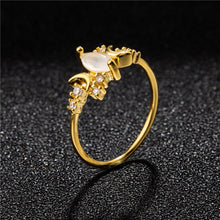 Load image into Gallery viewer, White Opal Ring Women Crystals Engagement Rings, 10, 11, 5, 6, 7, 8, 9