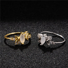 Load image into Gallery viewer, White Opal Ring Women Crystals Engagement Rings, 10, 11, 5, 6, 7, 8, 9