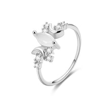 Load image into Gallery viewer, White Opal Ring Women Crystals Engagement Rings, 10, 11, 5, 6, 7, 8, 9
