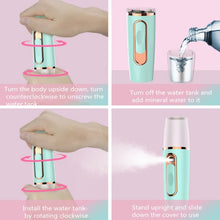 Load image into Gallery viewer, Portable Mini Moisturizing Sprayer Rechargeable Beauty Disinfectant Humidifier Automatic Alcohol Sprayer, Moisturizing Sprayer