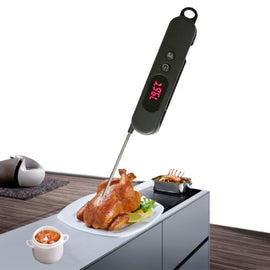 Folding Digital Meat Thermometer Probe Wireless Instant Read Kitchen Cooking Food Long Stainless Steel Probe BBQ Thermometer, BBQ Probe