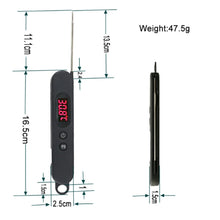 Load image into Gallery viewer, Folding Digital Meat Thermometer Probe Wireless Instant Read Kitchen Cooking Food Long Stainless Steel Probe BBQ Thermometer, BBQ Probe