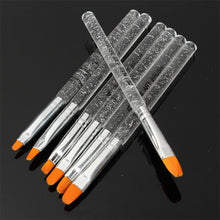 Load image into Gallery viewer, 7pcs /Set UV Gel Acrylic Crystal Design Builder Painting Nail Art Brush Pen Tool Set Crystal Painting Drawing Carving Pen Set