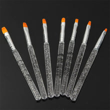 Load image into Gallery viewer, 7pcs /Set UV Gel Acrylic Crystal Design Builder Painting Nail Art Brush Pen Tool Set Crystal Painting Drawing Carving Pen Set