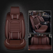 Load image into Gallery viewer, Universal PU Leather Car Seat Cover, Black White, Black Red, Black White Deluxe, Black Red Deluxe, Coffee Deluxe, Beige Deluxe, Beige, Coffee
