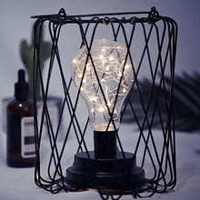 Load image into Gallery viewer, Minimalist Copper Lamp Bedroom Home Wrought Iron Table Lamp, Portable, 7-Word, USB