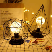 Load image into Gallery viewer, Minimalist Copper Lamp Bedroom Home Wrought Iron Table Lamp, Portable, 7-Word, USB