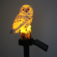 Load image into Gallery viewer, Solar Powered Owl Shape LED Night Light Garden Lawn Lamp, White, Brown