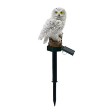 Load image into Gallery viewer, Solar Powered Owl Shape LED Night Light Garden Lawn Lamp, White, Brown