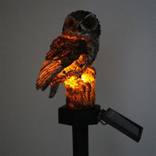 Load image into Gallery viewer, Solar Powered Owl Shape LED Night Light Garden Lawn Lamp, White, Brown