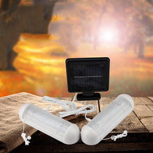 Load image into Gallery viewer, Double-lamp Wall-mounted LED Solar Powered Shed Light IP44 Waterproof Outdoor Pull Lamp