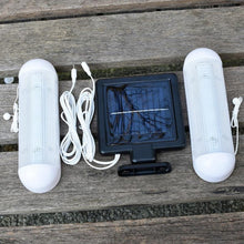 Load image into Gallery viewer, Double-lamp Wall-mounted LED Solar Powered Shed Light IP44 Waterproof Outdoor Pull Lamp
