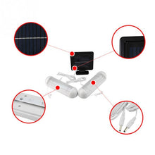 Load image into Gallery viewer, Double-lamp Wall-mounted LED Solar Powered Shed Light IP44 Waterproof Outdoor Pull Lamp