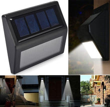 Load image into Gallery viewer, 6 LEDs Solar Power IP55 Waterproof Light Sensor Wall Light Deck Lights, White light, Warm Light