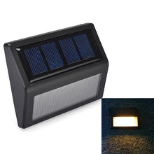 Load image into Gallery viewer, 6 LEDs Solar Power IP55 Waterproof Light Sensor Wall Light Deck Lights, White light, Warm Light