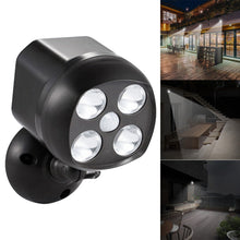 Load image into Gallery viewer, 3W 4 LEDs SMD 3535 Outdoor Lighting Wireless Motion Sensor Outside Spotlight LED Wall Light