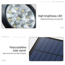 Load image into Gallery viewer, 9 LEDs Solar Power Garden Lights LED Outdoor Garden Adjustable IP65 Waterproof Light, Colorful Changing, Warm White + White Light