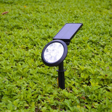 Load image into Gallery viewer, 9 LEDs Solar Power Garden Lights LED Outdoor Garden Adjustable IP65 Waterproof Light, Colorful Changing, Warm White + White Light