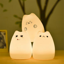 Load image into Gallery viewer, USB Charging Novelty Night Lights Cute Children Night Lamp Distant Control Touch Sensor Light Home Decor Lighting, Popular Cat ?, Pouting Cat, Lucky Cat