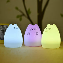 Load image into Gallery viewer, USB Charging Novelty Night Lights Cute Children Night Lamp Distant Control Touch Sensor Light Home Decor Lighting, Popular Cat ?, Pouting Cat, Lucky Cat