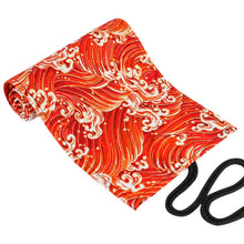 Load image into Gallery viewer, Golden Red Sea Wave Printing Roller Pencil Case Large Capacity Pencilcase Canvas Big Pen Bag