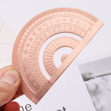 Load image into Gallery viewer, Protractor Ruler Drawing Measurement Math Tool Students Stationery Metal Angle Ruler, Metal Angle Ruler