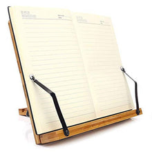 Load image into Gallery viewer, Wood Tablet Bookends Bracket Cookbook Textbooks Document Bamboo Foldable Reading Rest Book Stand, Light Board Small, Light Board Medium, Light Board Large, Hollow Small, Hollow Medium, Hollow Large