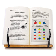 Load image into Gallery viewer, Wood Tablet Bookends Bracket Cookbook Textbooks Document Bamboo Foldable Reading Rest Book Stand, Light Board Small, Light Board Medium, Light Board Large, Hollow Small, Hollow Medium, Hollow Large