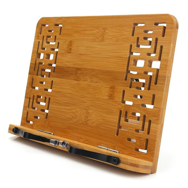 Wood Tablet Bookends Bracket Cookbook Textbooks Document Bamboo Foldable Reading Rest Book Stand, Light Board Small, Light Board Medium, Light Board Large, Hollow Small, Hollow Medium, Hollow Large