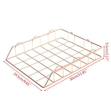 Load image into Gallery viewer, Folding Wrought Iron Letter Magazine Newspaper Holder Storage Rack File Tray Office Desk Organizer Supplies